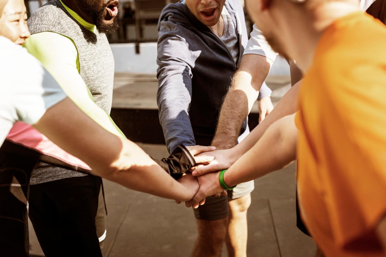 people meeting outdoors