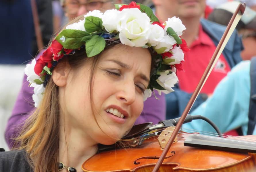 Woman playing violin